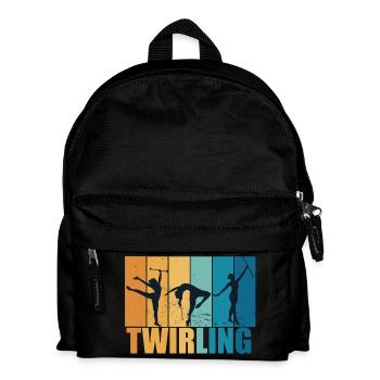 Baton Twirling Sport Vintage Gift - Kids' Backpack - black - Front