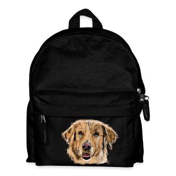 Golden Retriever - Kinder Rucksack - Schwarz - Vorne