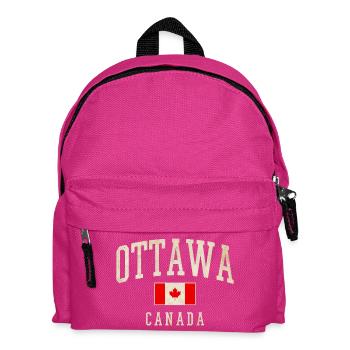 Ottawa Canada Flag Design - Kids' Backpack - fuchsia - Front