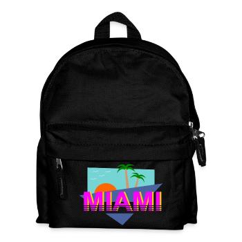 Miami Retro - Kinder Rucksack - Schwarz - Vorne