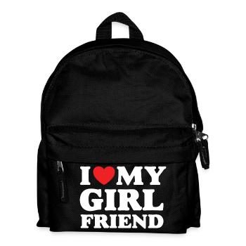 I Love My Girlfriend - Kids' Backpack - black - Front