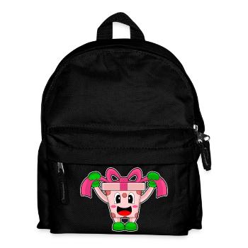 Paket Weihnachten - Kinder Rucksack - Schwarz - Vorne