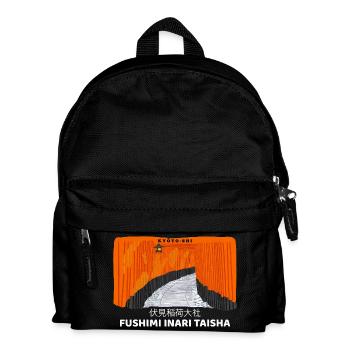 Japan, Kyoto, Fushimi Inari Taisha Torii Drawing - Kids' Backpack - black - Front