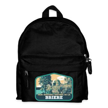 Brière Landscape Badge: Authentische Natur - Kinder Rucksack - Schwarz - Vorne