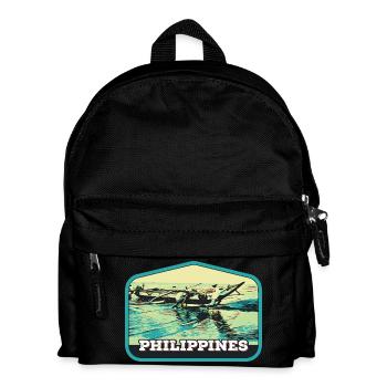 Pêche authentique aux Philippines - Sac à dos Enfant - noir - Devant
