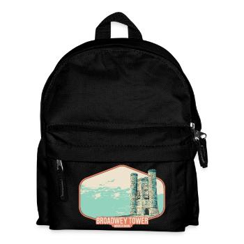 Illustration Broadwey Tower, Worcestershire - Kinder Rucksack - Schwarz - Vorne