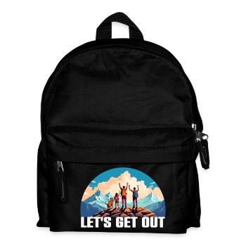 Nichts wie raus mit der Familie in die Natur - Kinder Rucksack - Schwarz - Vorne