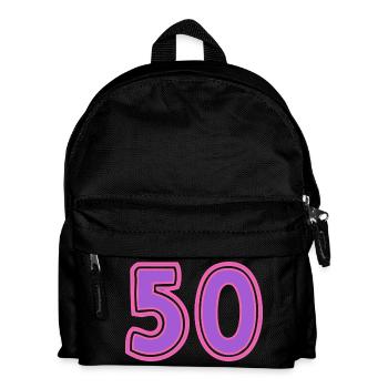 50. 50 ANS. 50e ANNIVERSAIRE. ANNIVERSAIRE 50 ANS. - Sac à dos Enfant - noir - Devant