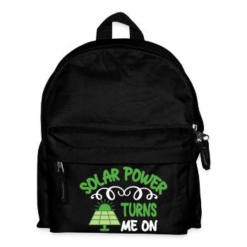 Changement climatique Énergie renouvelable Énergie solaire - Sac à dos Enfant - noir - Devant