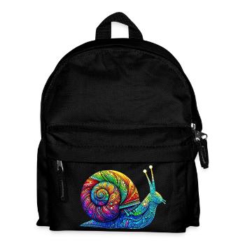 Schnecke - Kinder Rucksack - Schwarz - Vorne