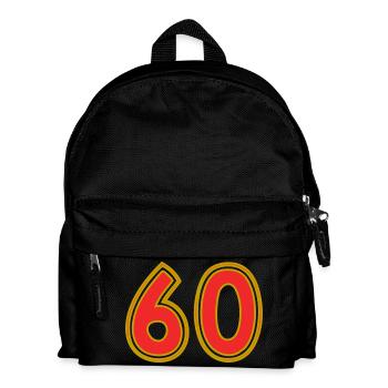 60. 60 JAHRE. 60-JÄHRIGES JUBILÄUM. 60. GEBURTSTAG. - Kinder Rucksack - Schwarz - Vorne
