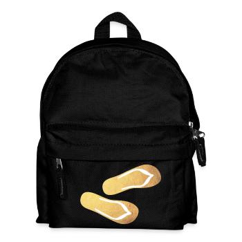 pantoufles tongs or glamping plage de luxe - Sac à dos Enfant - noir - Devant