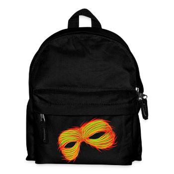 Maske: Mystik im Fokus - Kinder Rucksack - Schwarz - Vorne