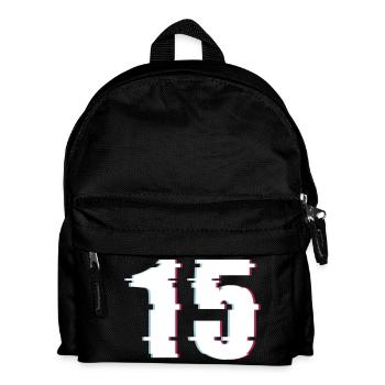 15 Quinze Nombre Effet Nombre Déformé - Sac à dos Enfant - noir - Devant