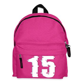 15 Fifteen Number Effect Distorted Number - Kids' Backpack - fuchsia - Front