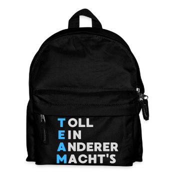 TEAM Toll Ein Anderer Macht`s - Kinder Rucksack - Schwarz - Vorne