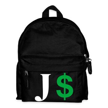Letter j dollar - Kids' Backpack - black - Front