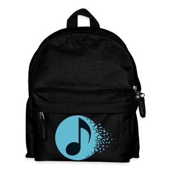 Abstrakter Klangausbruch - Kinder Rucksack - Schwarz - Vorne