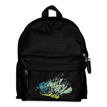 RIKELS Design: Radfahrer 2025 - Kinder Rucksack - Schwarz - Vorne