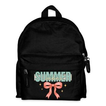 Sommer Vibe rosa Schleife png | Sommerliche kokette Schleife - Kinder Rucksack - Schwarz - Vorne
