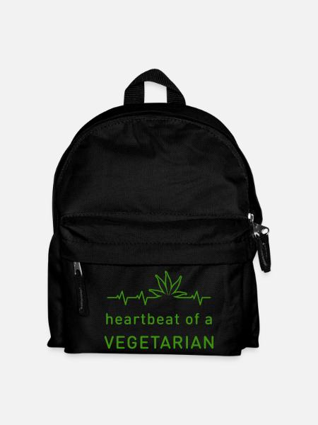Heartbeat Of A Vegetarian - Kids' Backpack - black