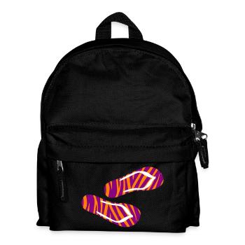Zebra Safari motif tongs pantoufles Holiday Fun - Sac à dos Enfant - noir - Devant