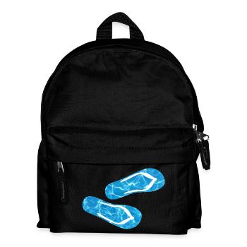 pantoufles piscine tongs camping vacances aquatiques fun - Sac à dos Enfant - noir - Devant