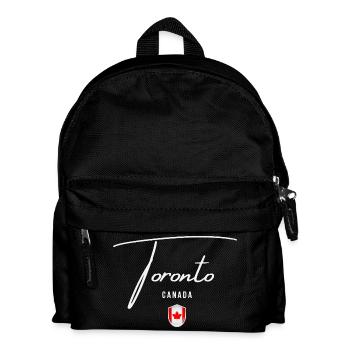 Toronto Canada, minimalist sleek design - Kids' Backpack - black - Front