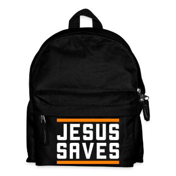 Jesus Rettet Christlich - Kinder Rucksack - Schwarz - Vorne