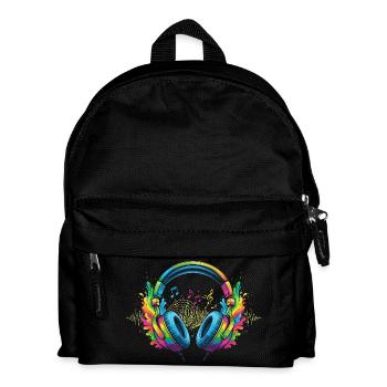 Art vibrant des écouteurs de musique - Sac à dos Enfant - noir - Devant