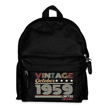 Octobre 1959 rétro anniversaire 1959 Octobre 1959  - Sac à dos Enfant - noir - Devant
