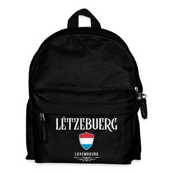 Luxemburger Flagge, ich liebe Luxemburg - Kinder Rucksack - Schwarz - Vorne