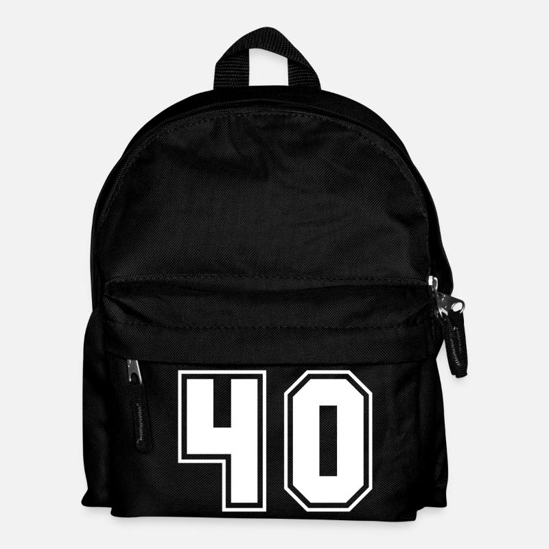 Sportif Numéro Design 40 Anniversaire - Sac à dos Enfant - noir
