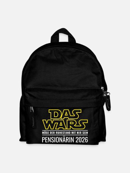 Pensionärin 2026 Das wars Ruhestand Beamtin - Kinder Rucksack - Schwarz