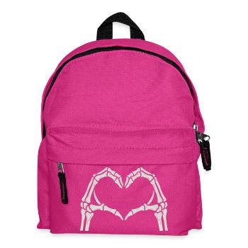 Heart Skeleton Hands - Kids' Backpack - fuchsia - Front