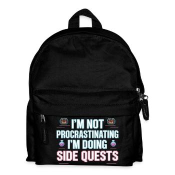 Im Not Procrastinating Im Doing Side Quests - Kids' Backpack - black - Front