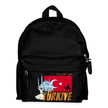 Türkiye Istanbul Vintage Drapeau Turquie Sovenir - Sac à dos Enfant - noir - Devant