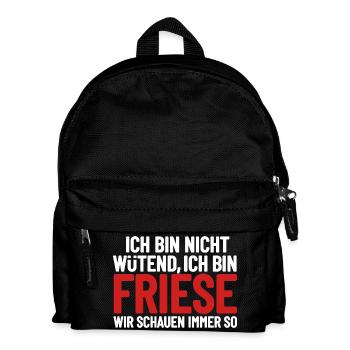 I'm not angry - I'm Frisian - Kids' Backpack - black - Front