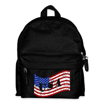 USA Flag - Kids' Backpack - black - Front