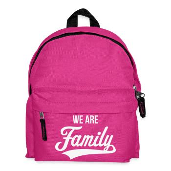 We Are Family (Familie / Vater / Mutter / White) - Kinder Rucksack - Fuchsia - Vorne