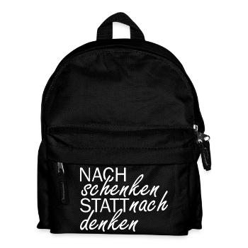 Refilling instead of thinking - Kids' Backpack - black - Front