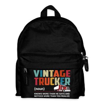 Truck Driver - Kids' Backpack - black - Front