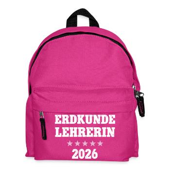 Professeur de géographie 2026 Professeur de géographie École de Géologie - Sac à dos Enfant - fuchsia - Devant