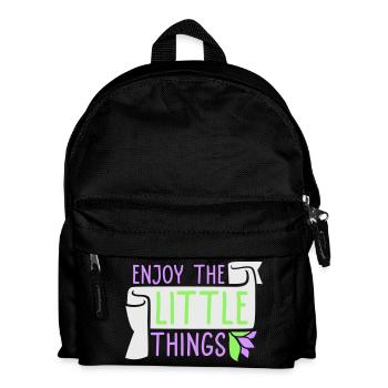 Enjoy The Little Things Gratitude Mindfulness - Kids' Backpack - black - Front
