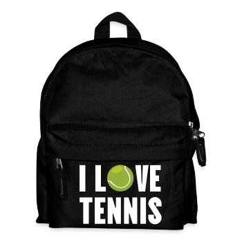 Ich liebe Tennis - Kinder Rucksack - Schwarz - Vorne