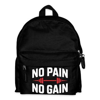 Pas de douleur, pas de gain – Dicton classique de la salle de sport - Sac à dos Enfant - noir - Devant