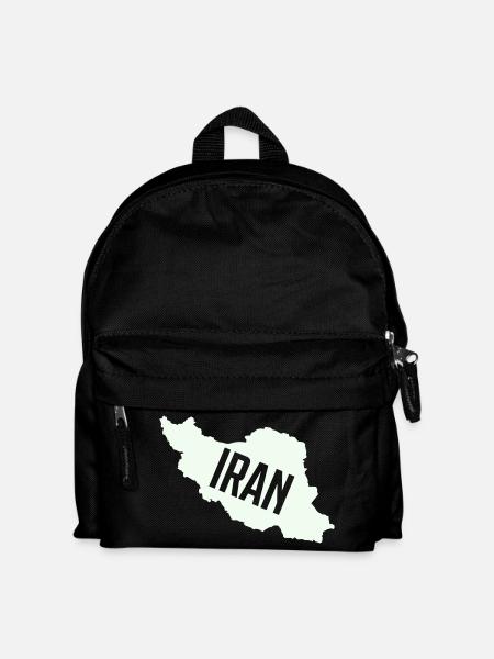 Iran Karten Typo - Kinder Rucksack - Schwarz