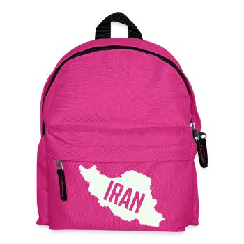 Iran Maps Typo - Kids' Backpack - fuchsia - Front