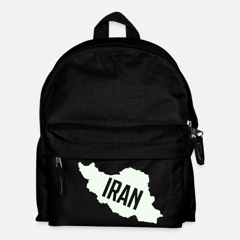 Iran Karten Typo - Kinder Rucksack - Schwarz