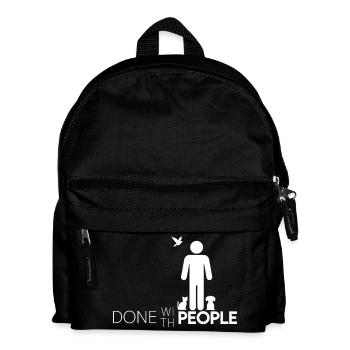 Done with People - Done with People Motif - Kids' Backpack - black - Front